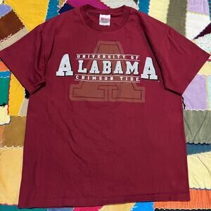 Vintage 90s Hanes Alabama Crimson Tide Red Shirt Large